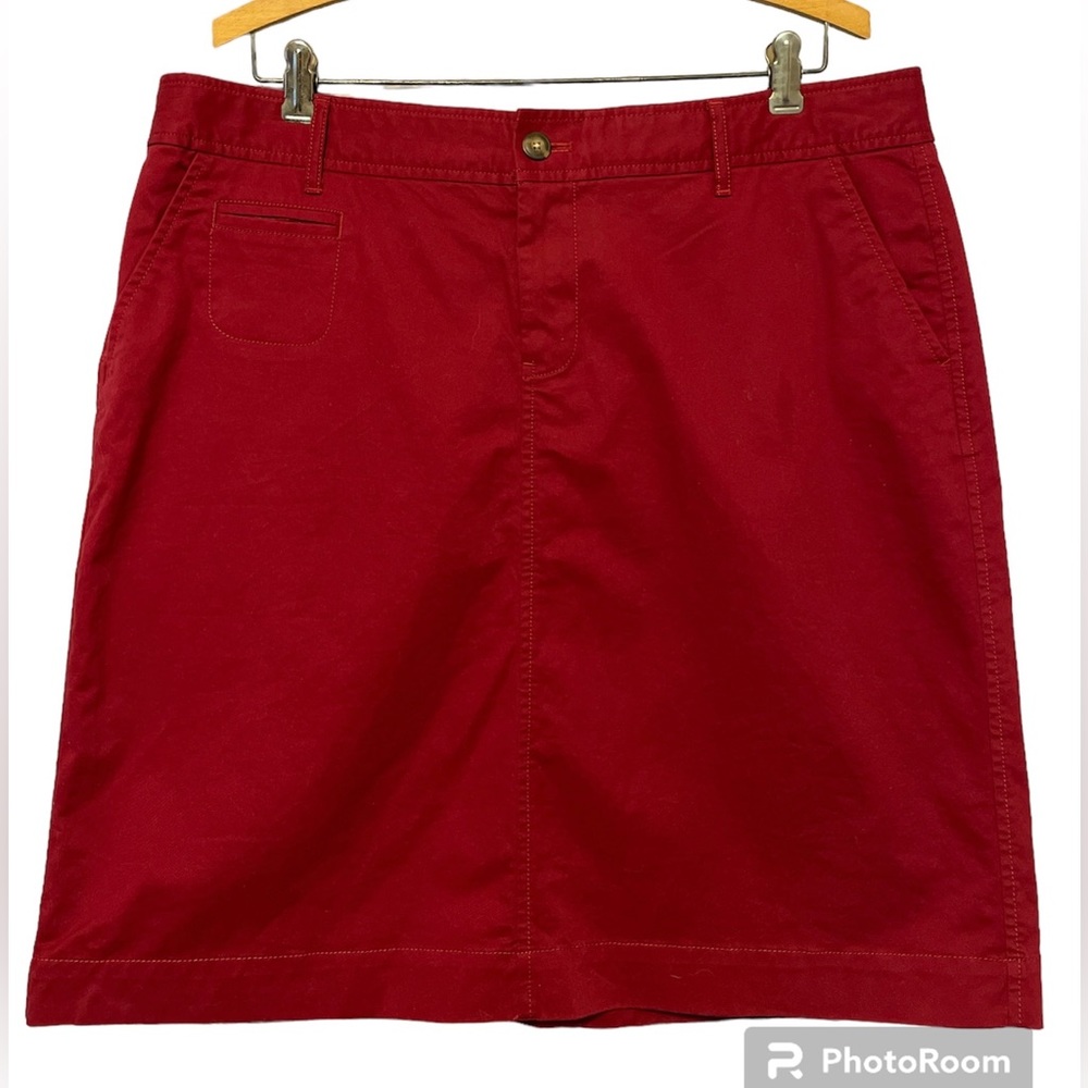 Old Navy Short Mini Skirt Pencil Skirt SZ 14 Tall Dark Red Straight Fit